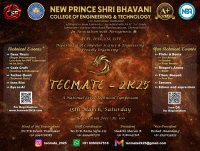 Tecmate 2k25 National Level Technical Symposium Poster